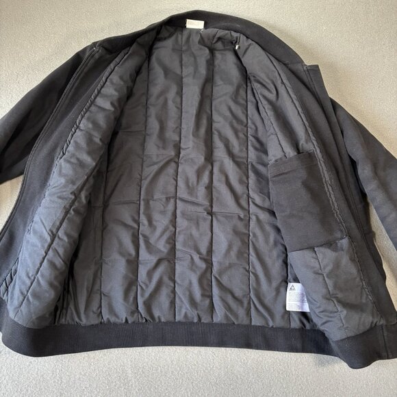 Le Coq Sportif Jacket Mens Black Full Zip Quilted Bomber Style Casual Streetwear - Picture 13 of 16